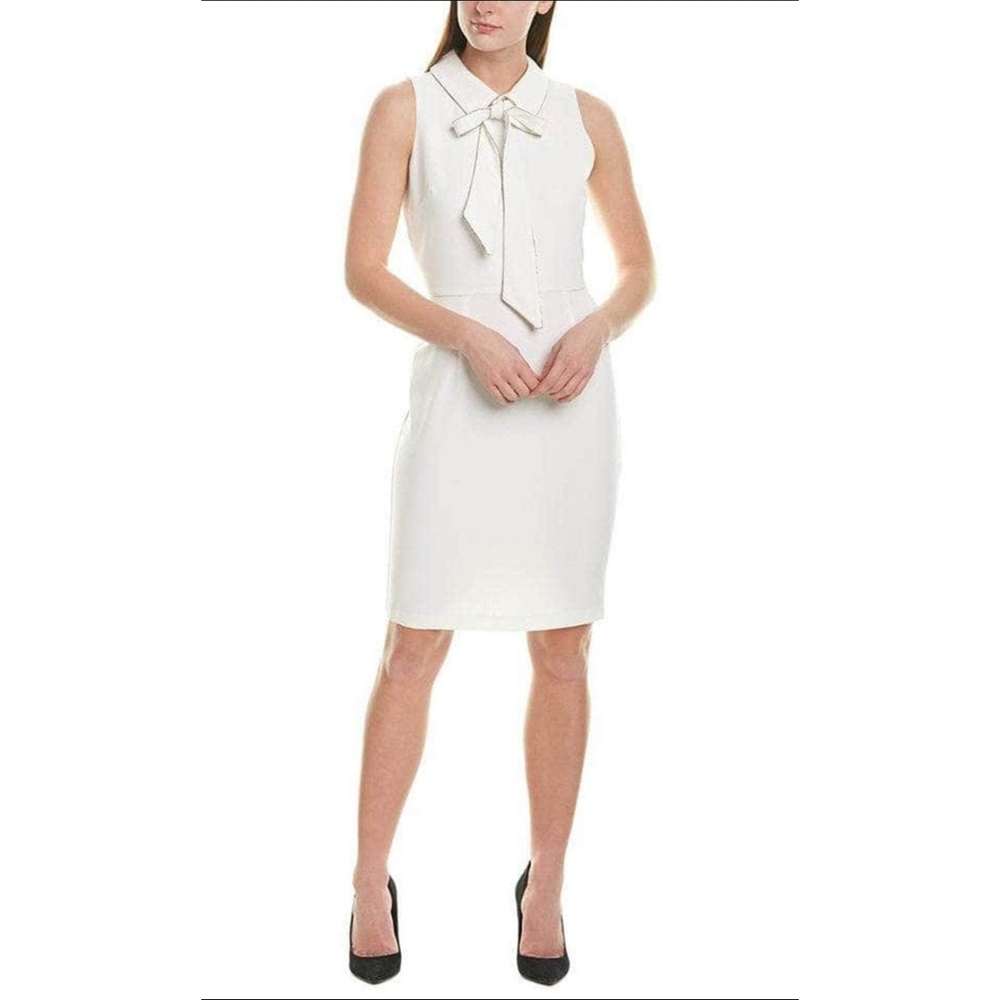 🔥T Tahari Embellished Colar Ivory Cocktail Dress
